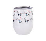 Load image into Gallery viewer, Pearl Coating™ 12oz Sublimation Stainless Steel Stemless Wine Cup with Lid White - Pack of 5
