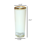 Load image into Gallery viewer, Pearl Coating™ 3oz Sublimation Shot Glass with Gold Rim - Pack of 12
