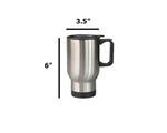 Load image into Gallery viewer, Pearl Coating™ 14oz Silver Sublimation Stainless Steel Travel Mug - Pack of 6
