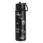 Load image into Gallery viewer, Engraving 22oz/650ml Powder Coated SS Flask w/ Wide Mouth Straw Lid &amp; Rotating Handle - Pack of 5

