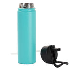 Load image into Gallery viewer, Engraving 22oz/650ml Powder Coated SS Flask w/ Wide Mouth Straw Lid &amp; Rotating Handle - Pack of 5
