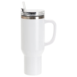 40oz/1200ml Engraving Stainless Steel Travel Tumbler w/ Straw - Pack of 5