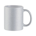 Load image into Gallery viewer, 6-Pack 11oz Silver Glitter Sublimation Mugs

