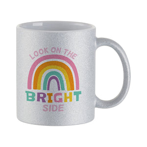 6-Pack 11oz Silver Glitter Sublimation Mugs