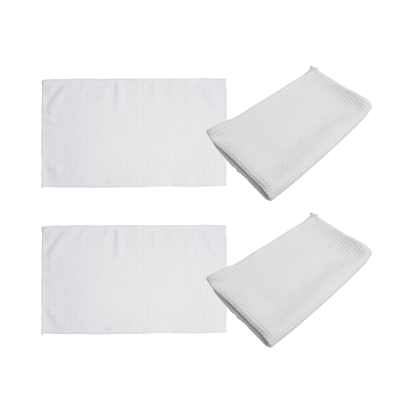 Craft Express 4 Pack White Sublimation Small Waffle Kitchen Towels