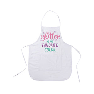 Craft Express 2 Pack White Sublimation Childrens Aprons with Pockets