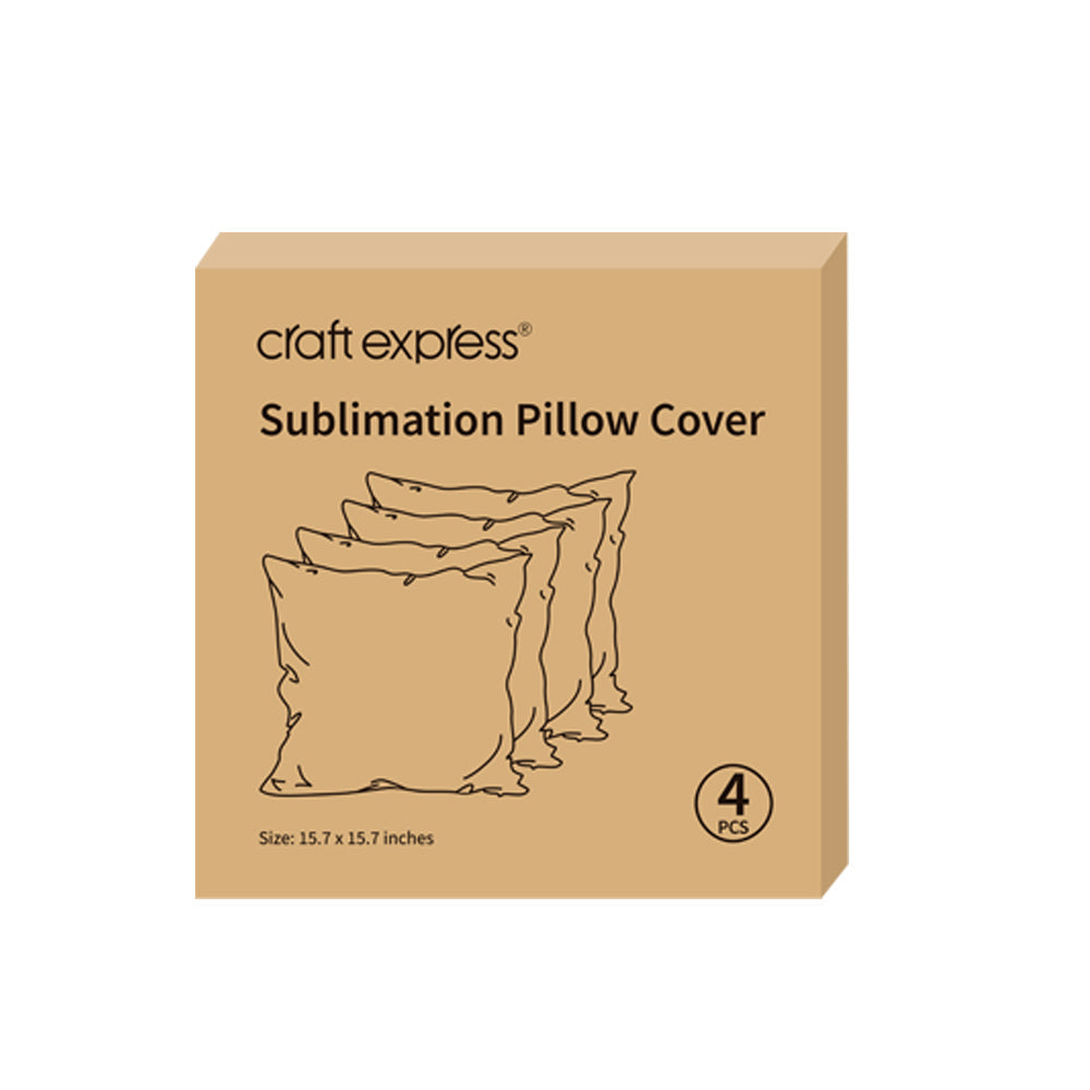 Craft Express 4 Pack Ivory Sublimation Linen Pillow Cover