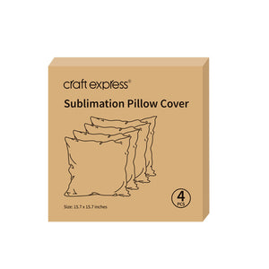 Craft Express 4 Pack Ivory Sublimation Linen Pillow Cover