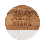 Load image into Gallery viewer, Craft Express 4 Pack Engravable Round Marble Wood Coasters
