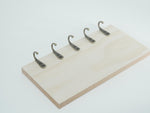 Load image into Gallery viewer, Pearl Coating™ Hook Rack Natural Wood with MDF back - Pack of 4

