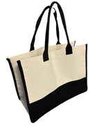 Load image into Gallery viewer, Pearl Coating™ Sublimation Linen Black and White Shopping Bag - Pack of 10
