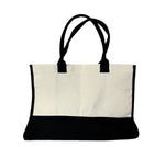 Load image into Gallery viewer, Pearl Coating™ Sublimation Linen Black and White Shopping Bag - Pack of 10
