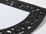 Load image into Gallery viewer, Pearl Coating™ Sublimation Half Round Rubber Felt Door Mat
