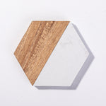 Load image into Gallery viewer, Engravable Marble Wood Coasters - Pack of 4
